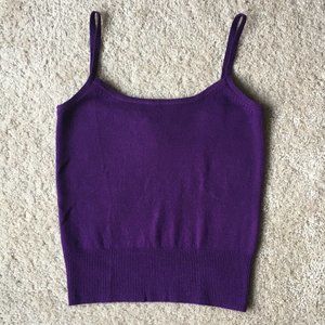 French Connection Purple Sweater Tank Top